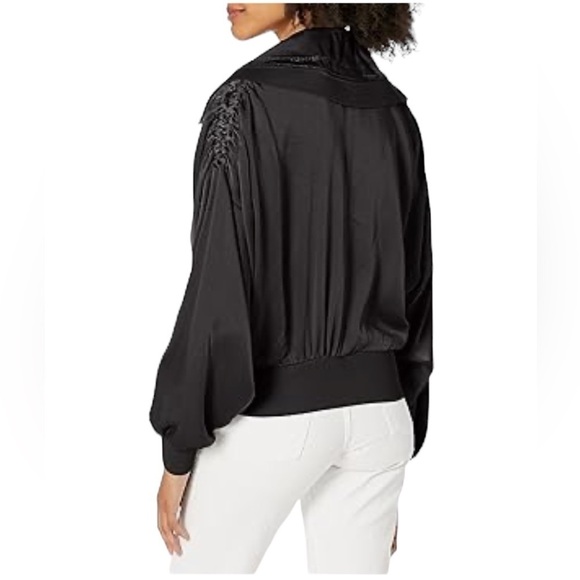 Ramy Brook Brianna Fluid Zip Up Front Jacket Slouch in Black Rtl $465 - Picture 6 of 10